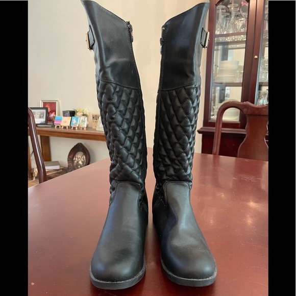 Celebrity NYC Black Womens Below The Knee Quilted Boots size 10 - Picture 2 of 7